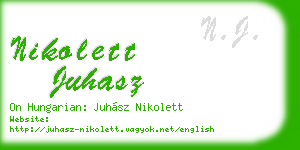 nikolett juhasz business card