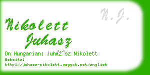 nikolett juhasz business card